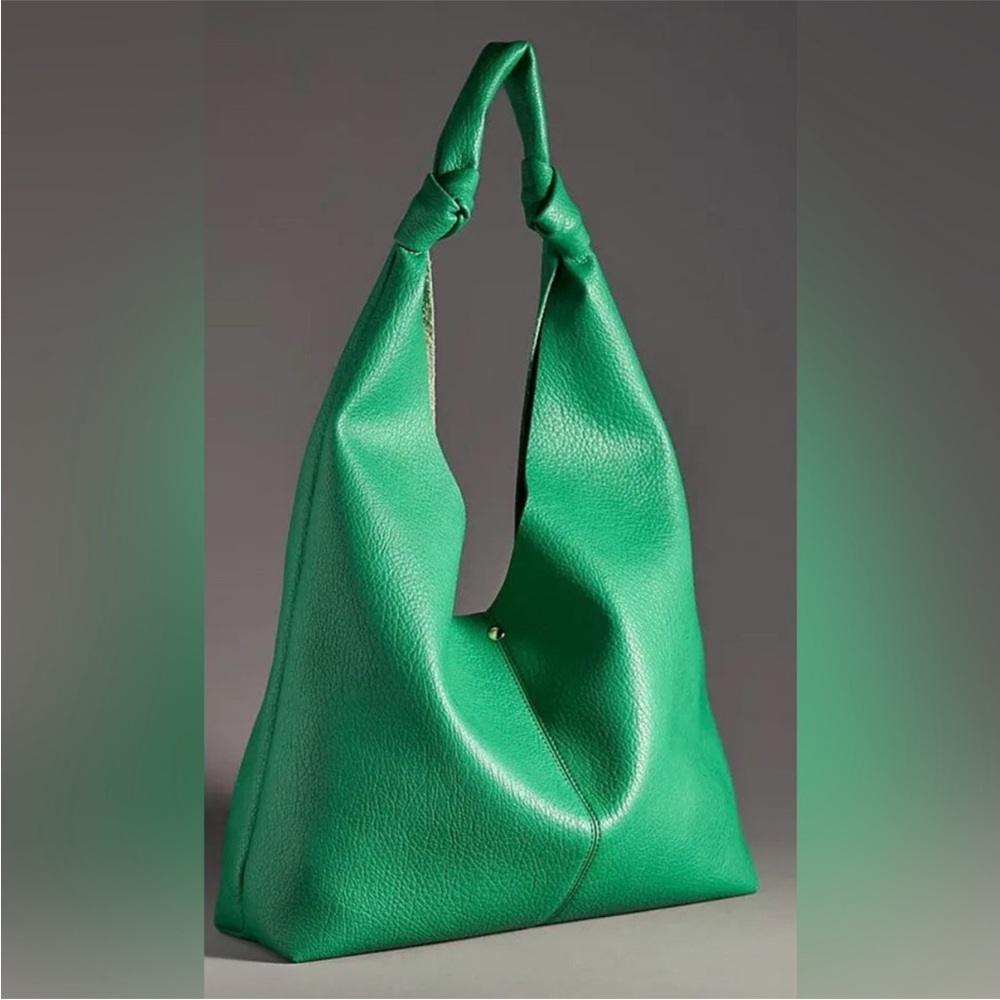 Anthropologie Love Knot Slouchy Bag in Green ☘️
